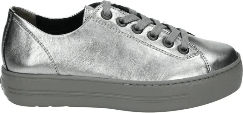 Paul Green Sportieve Lage Zilveren Sneakers