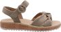 Paul Green Beige Sandaal Velours Leer Platte Rubberen Zool Beige Dames - Thumbnail 3