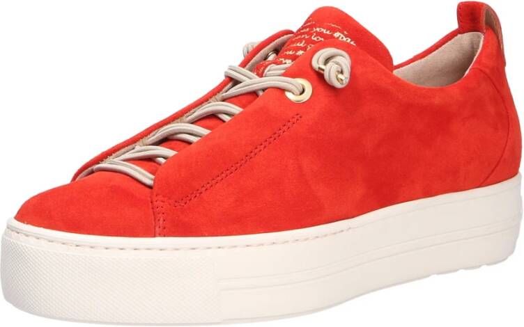 Paul Green 4790~~~~~~~~~~~~~~~~~~~~~~~~~~ Lage sneakersDames sneakers Rood - Foto 2