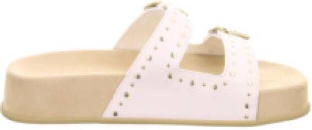 Paul Green Witte damesslide sandalen