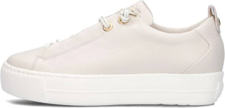 Paul Green Witte lage sneakers met plateauzool