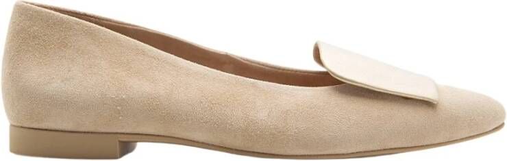 Paul Green Zachte Beige Velvet Ballerina Flats Beige Dames