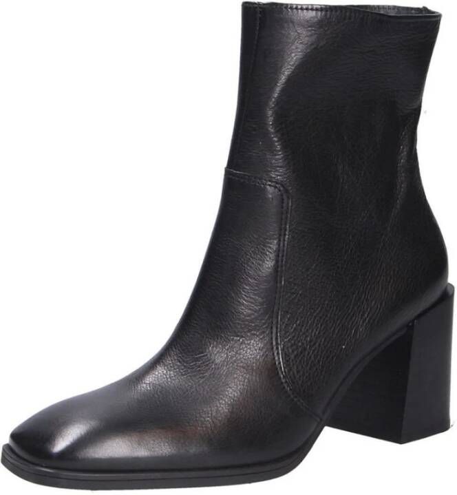 Paul Green Zwarte Leren Schoenen Black Dames