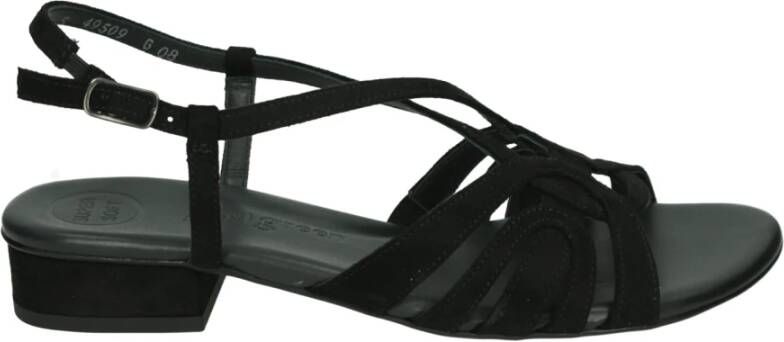 Paul Green 6147~~~~~~~~~~~~~~~~~~~~~~~~~~ Platte sandalen Dames Sandalen Zwart