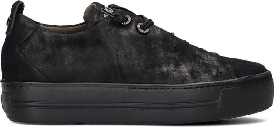 Paul Green Zwarte Suede High Top Sneakers Black Dames