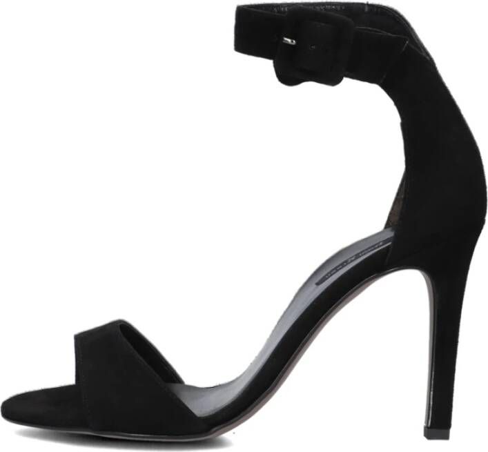 Paul Green Zwarte Suède Sandalen met Enkelband Black Dames