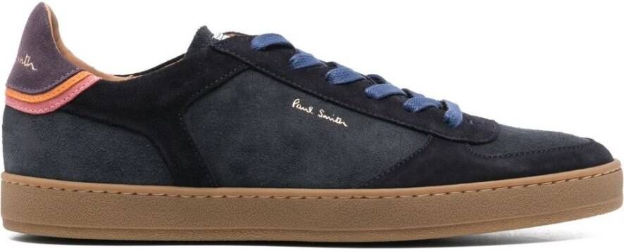 Paul Smith Blauwe Suède Retro Sneakers