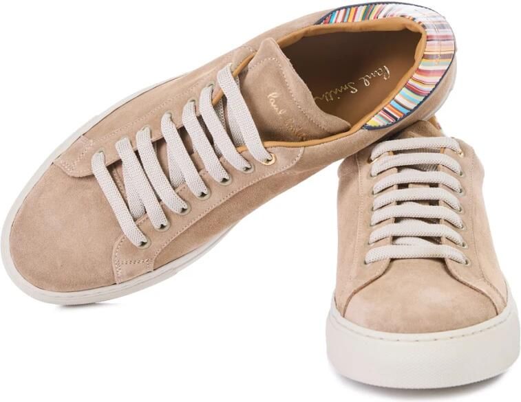 Paul Smith Beck Sneakers in Zandkleurig Suède