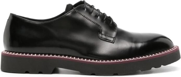 PS By Paul Smith Zwarte High-shine Leren Derby Schoenen