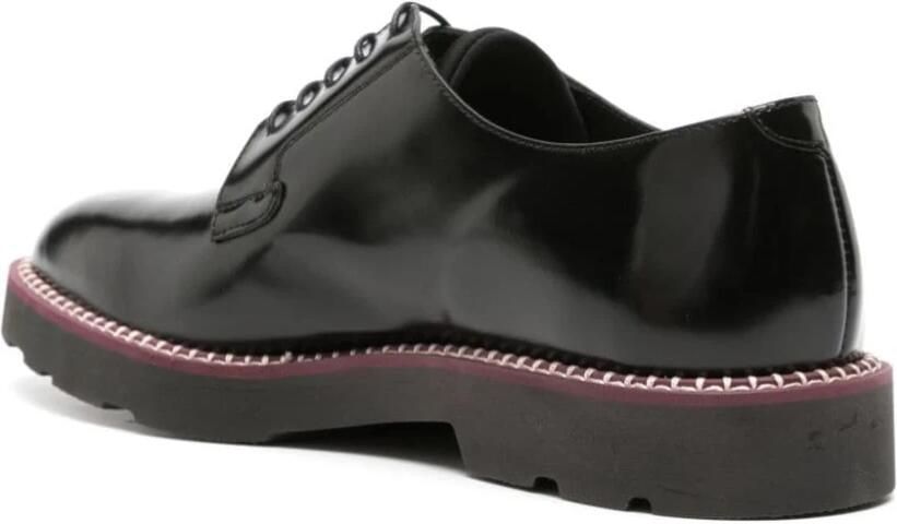 PS By Paul Smith Zwarte High-shine Leren Derby Schoenen - Foto 2