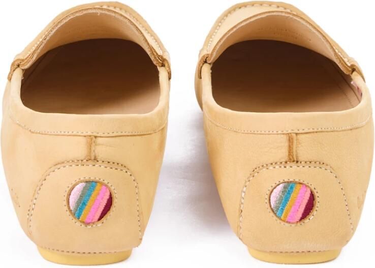 Paul Smith Gele Swirl Geborduurde Rij Mocassin