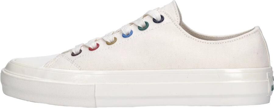 PS By Paul Smith Witte katoenen sneakers met veelkleurige veterogen White Heren