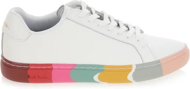 PS By Paul Smith Swirl Stripe Leren Sneakers in Wit Multi - Foto 2