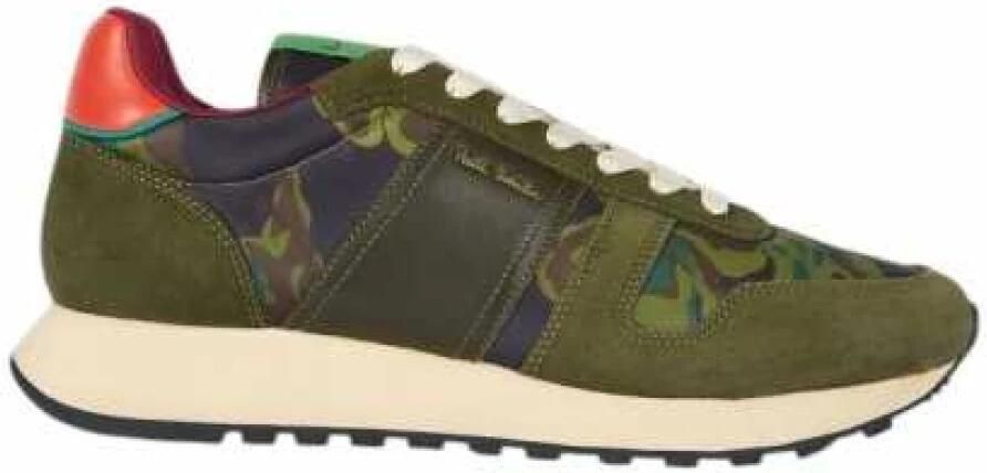 Paul Smith Vintage Camo Sneakers met Rode Spoiler - Foto 3