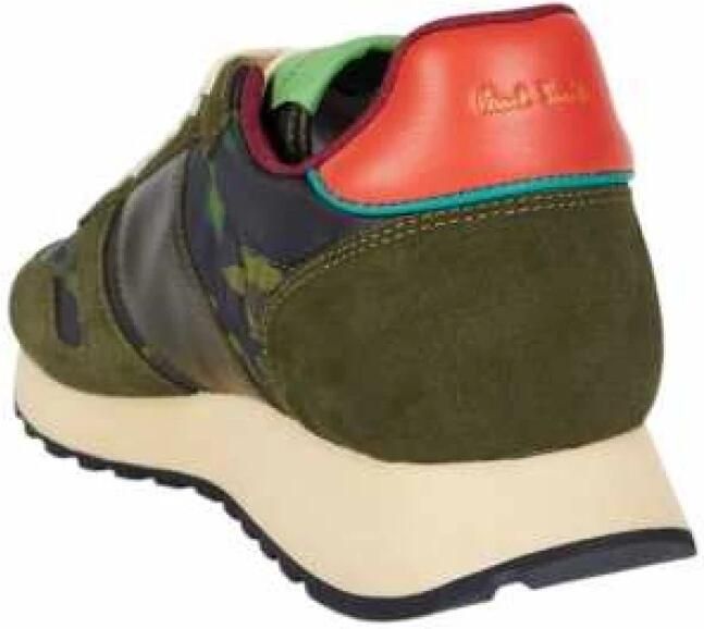 Paul Smith Vintage Camo Sneakers met Rode Spoiler