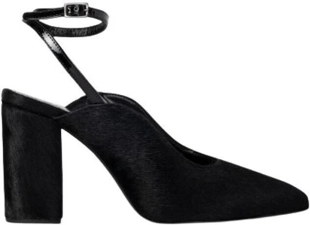 Paul Smith Zwarte Slingback Hakken met Patent Riem