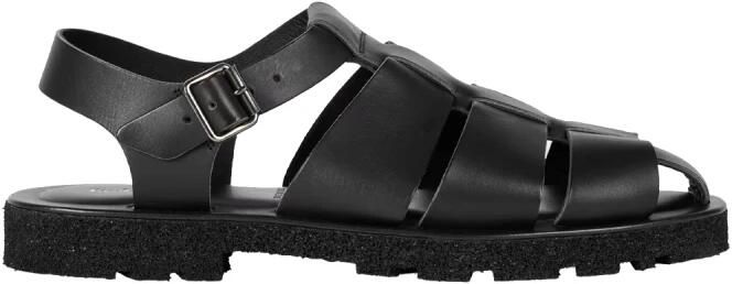 Paul Smith Zwarte vissersandalen met Union Jack zool