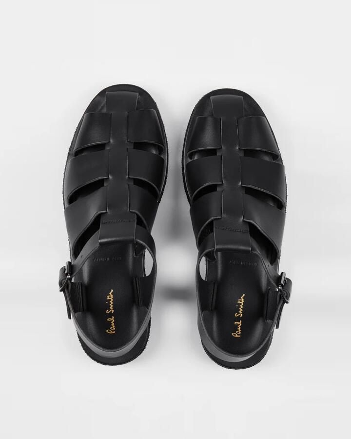 Paul Smith Zwarte vissersandalen met Union Jack zool - Foto 2