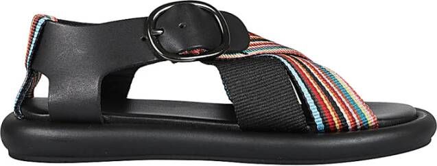 Paul Smith Sandaal met gekruiste banden en gespsluiting Black Dames