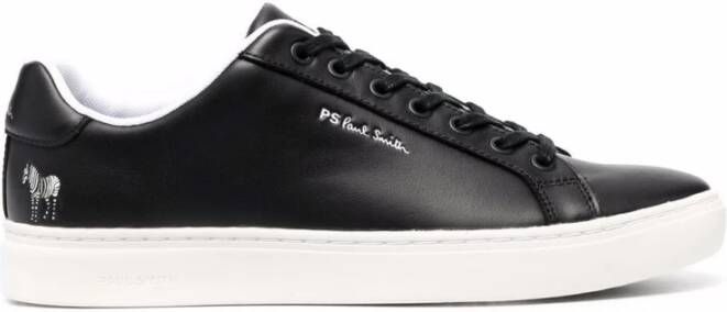 PS By Paul Smith Zwarte Leren Logo Sneakers Black Heren