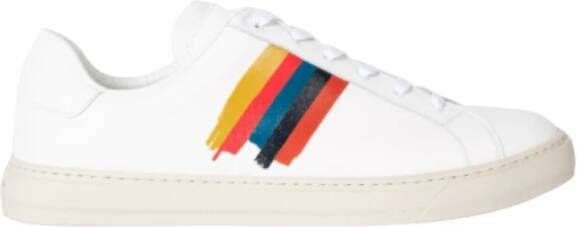 Paul Smith Witte 'Painted Stripe' 'Hansen' Sneakers