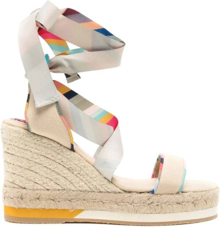 Paul Smith Witte platte schoenen met gesp Multicolor Dames