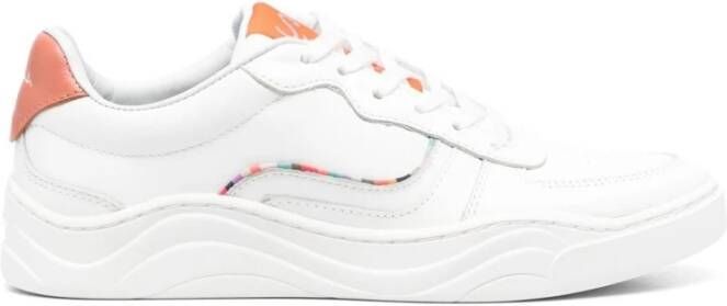 Paul Smith Witte Swirl Band Lage Sneakers White Dames