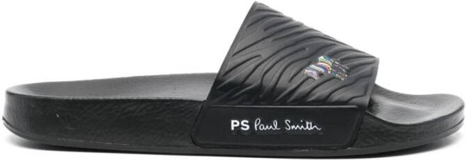 PS By Paul Smith Geëmbosseerde dierenprint rubberen slippers Black Heren