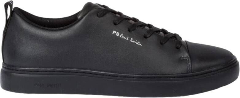 Paul Smith Zwarte leren 'Lee' sneakers Black Heren