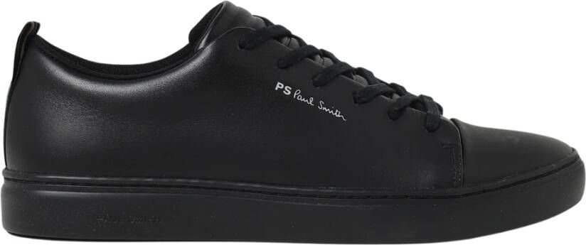 Paul Smith Zwarte leren 'Lee' sneakers Black Heren