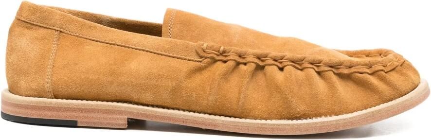 Paura Ruched Suede Loafers