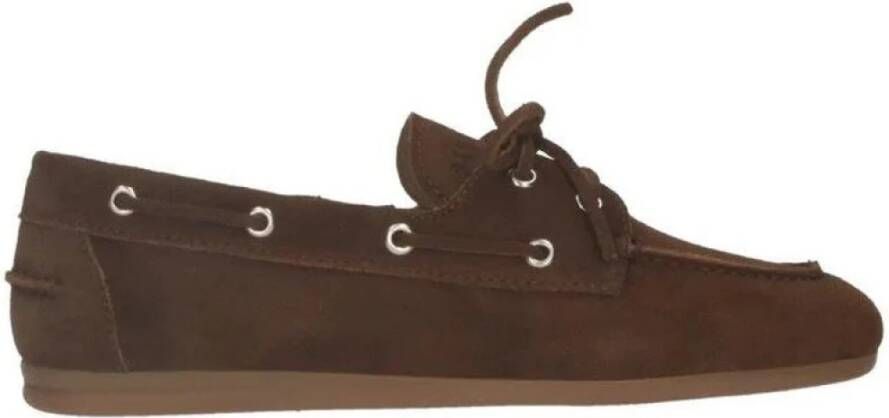 Pave t Bruine Suède Loafers met Veters