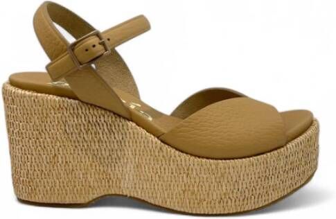 Pedro García Camel Wedge Sandalen