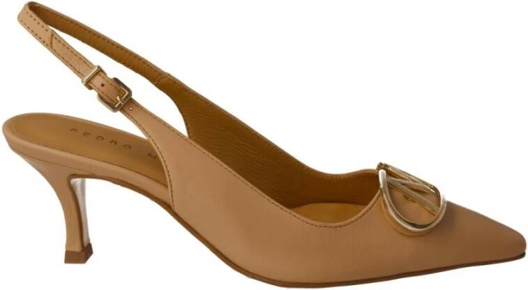 Pedro Miralles Beige Leren Instapper voor Vrouwen Beige Dames