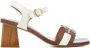 Pedro Miralles Geometrische Enkelband Leren Sandaal Multicolor Dames - Thumbnail 1