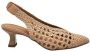 Pedro Miralles Geweven Camel Slingback Hakken - Thumbnail 1