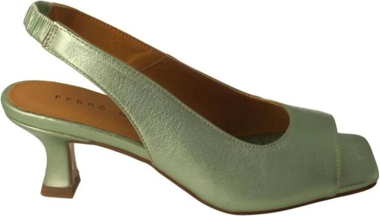 Pedro Miralles Metallic Green High Heel Sandals Green Dames