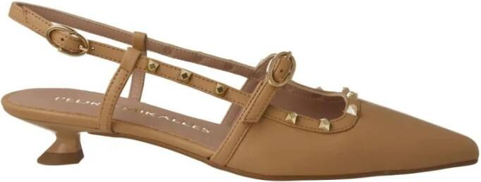 Pedro Miralles Kameel Leren Mary Jane Schoenen met Gespband