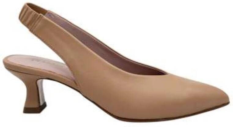 Pedro Miralles Kameel Leren Slingback Hakken