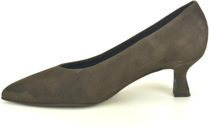 Pedro Miralles Bruine suède pump met 4 cm hak