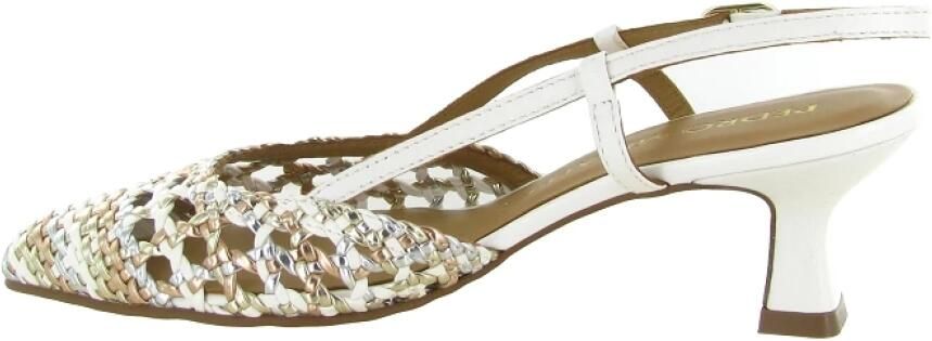 Pedro Miralles Dames Slingback Metal Blanco Goud - Foto 2
