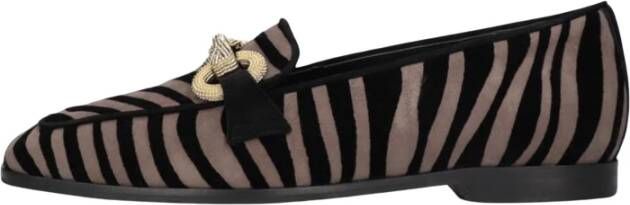 Pedro Miralles Zebra Print Loafers Multicolor Dames
