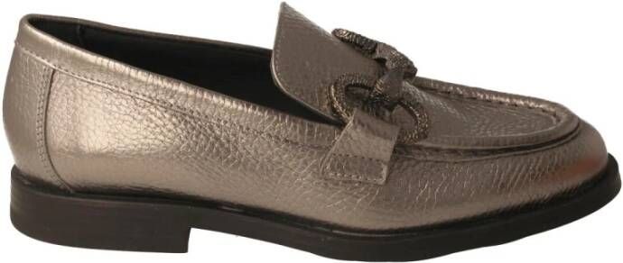 Pedro Miralles Zilveren metallic damesloafer Gray Dames