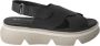 Pedro Miralles Zwarte leren klittenbandsandalen Black Dames - Thumbnail 1
