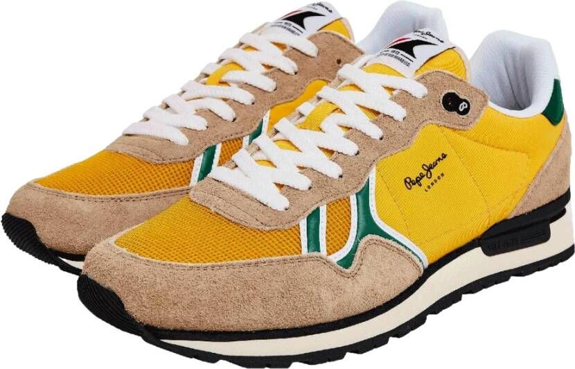 Pepe Jeans Brit Fun Heren Sneakers Yellow Heren