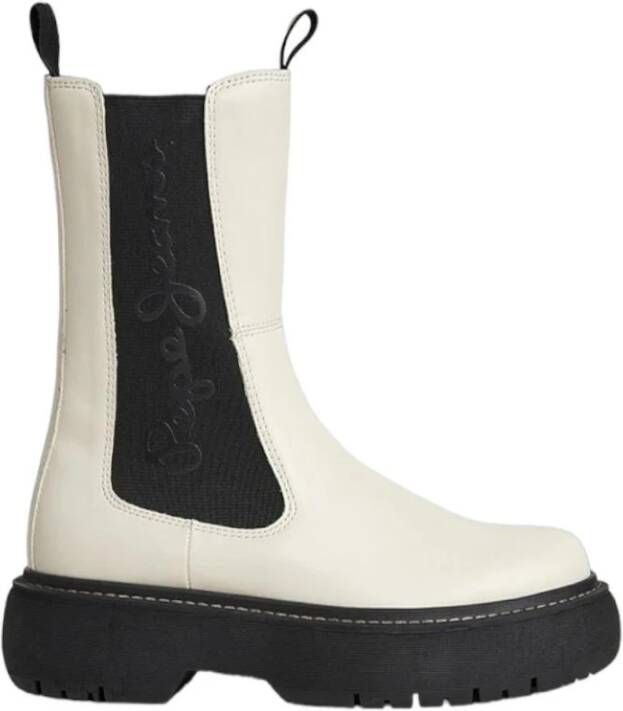 Pepe Jeans Chelsea Boots White Dames