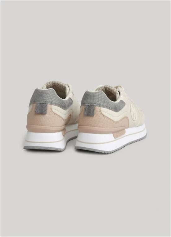 Pepe Jeans Minimalistische sneakers met contrasterende kleuren Beige Heren