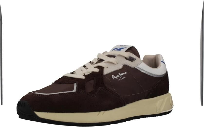 Pepe Jeans Sneakers laag 'Marlon Vibe' donkerbruin wit - Foto 3