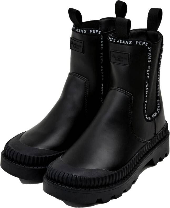 Pepe Jeans Zwarte Regenlaarzen voor Dames Black Dames