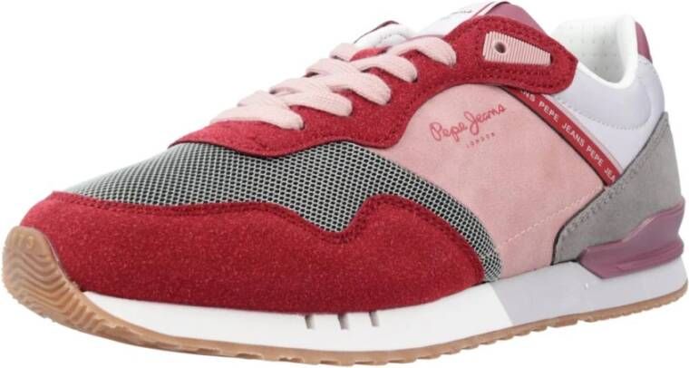 Pepe Jeans Stijlvolle London Tawny W Sneakers Red Dames